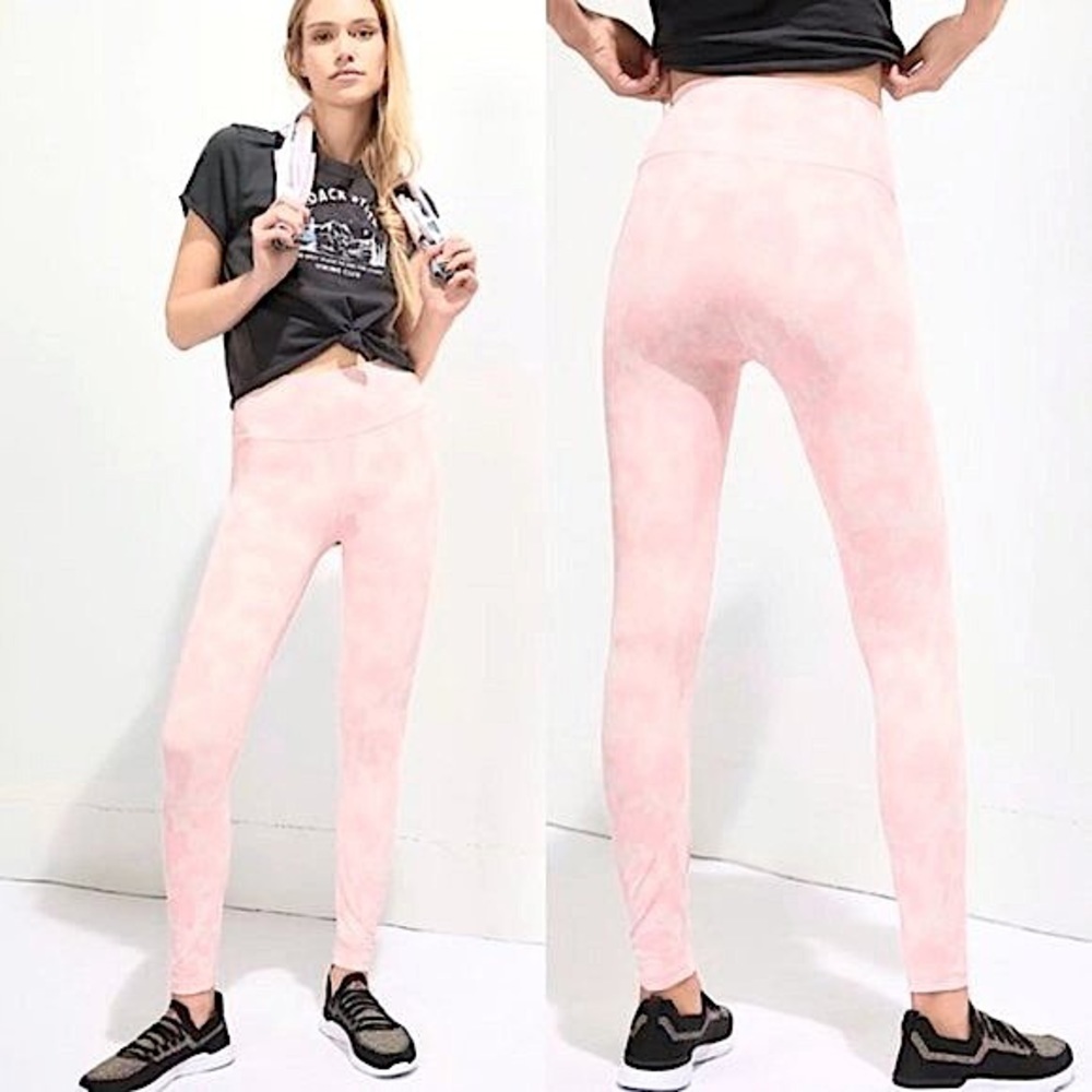 ANTHROPOLOGIE Allfenix Blush Tie Due 7/8 Leggings